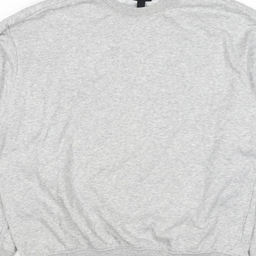 H&M Men Grey Size M Pullover Crew Neck Fleece Sweatshirt