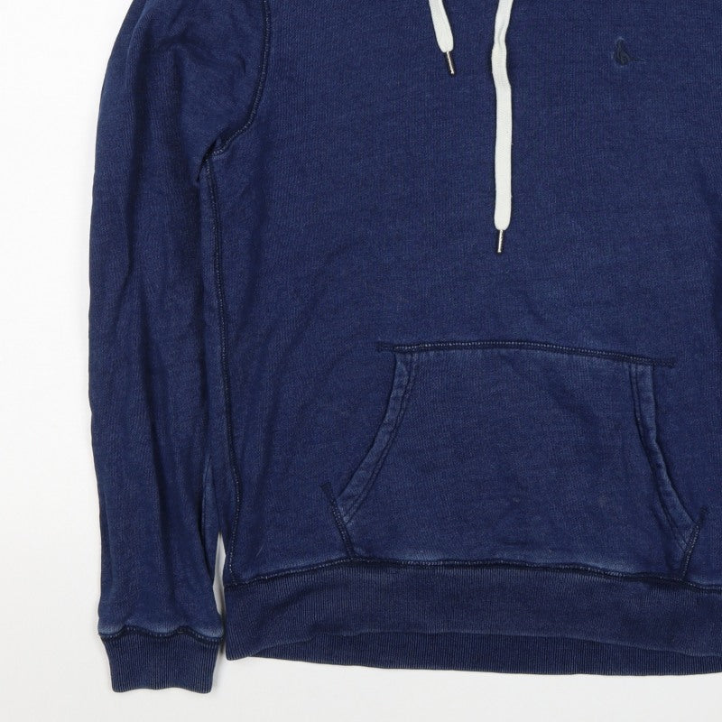 Additional view of Jack Wills Men's Blue Small Classic Fit Pullover Hoodie Logo