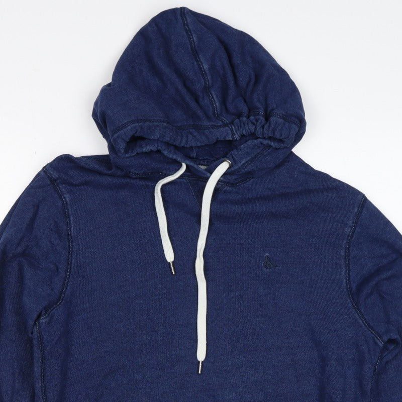 Additional view of Jack Wills Men's Blue Small Classic Fit Pullover Hoodie Logo