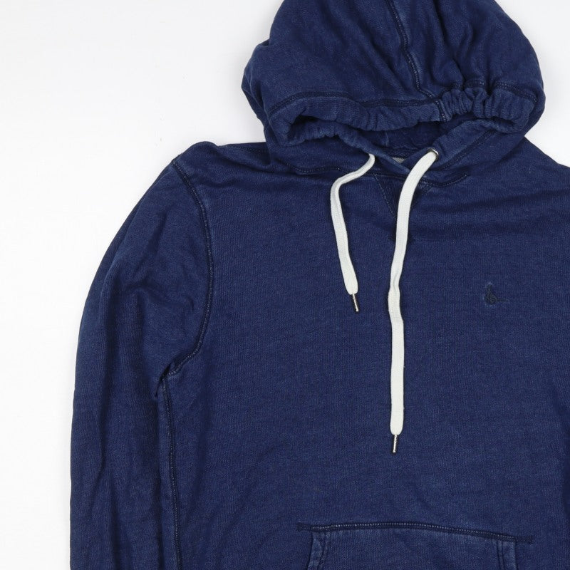 Additional view of Jack Wills Men's Blue Small Classic Fit Pullover Hoodie Logo