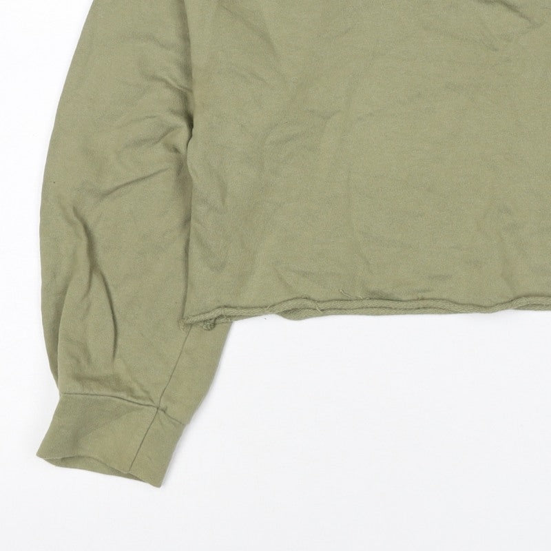 Additional view of PrettyLittleThing Women’s Green UK 6 Cropped Pullover Sweatshirt