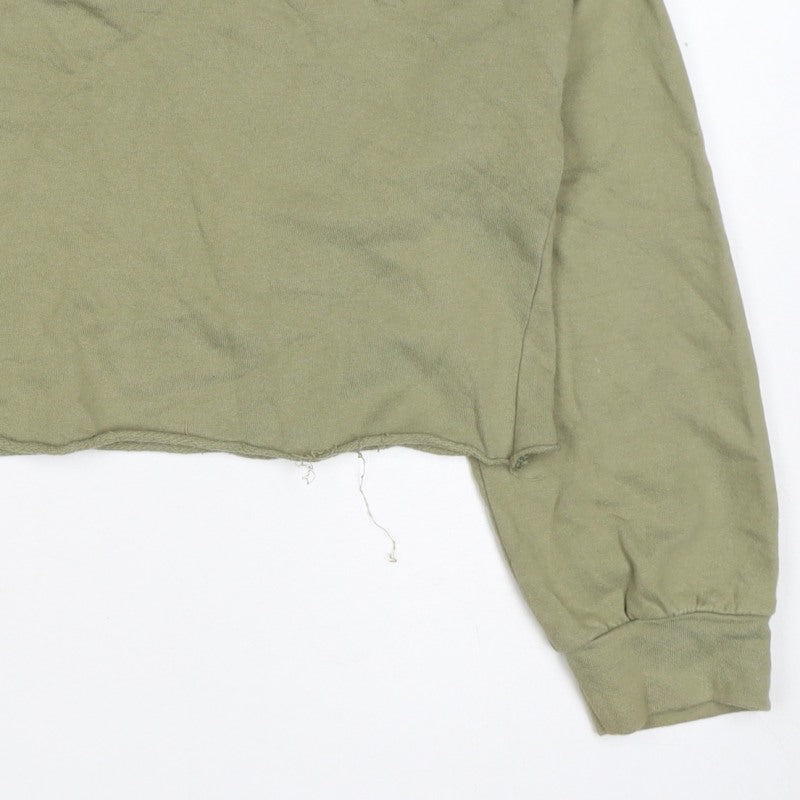 Additional view of PrettyLittleThing Women’s Green UK 6 Cropped Pullover Sweatshirt