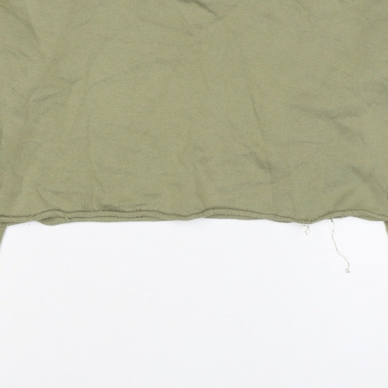 Additional view of PrettyLittleThing Women’s Green UK 6 Cropped Pullover Sweatshirt