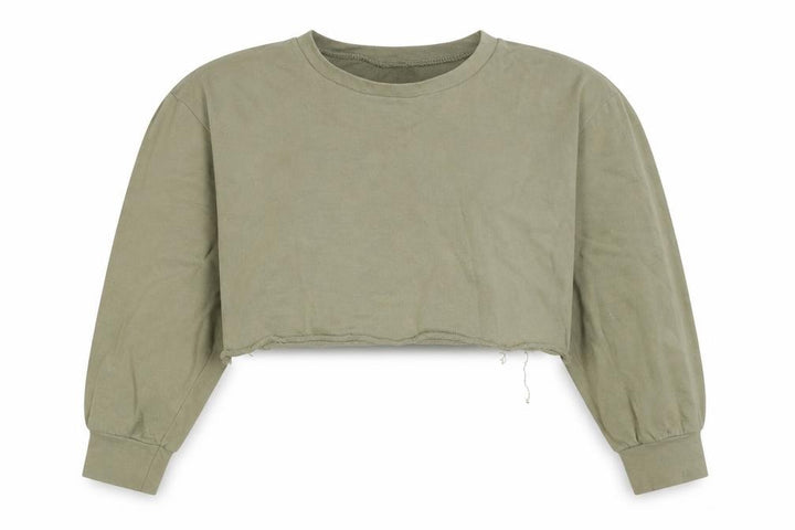 PrettyLittleThing Women’s Green UK 6 Cropped Pullover Sweatshirt