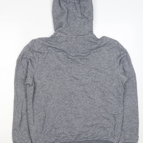 Lyle & Scott Men Grey XS Full Zip Hoodie Logo Cotton Blend