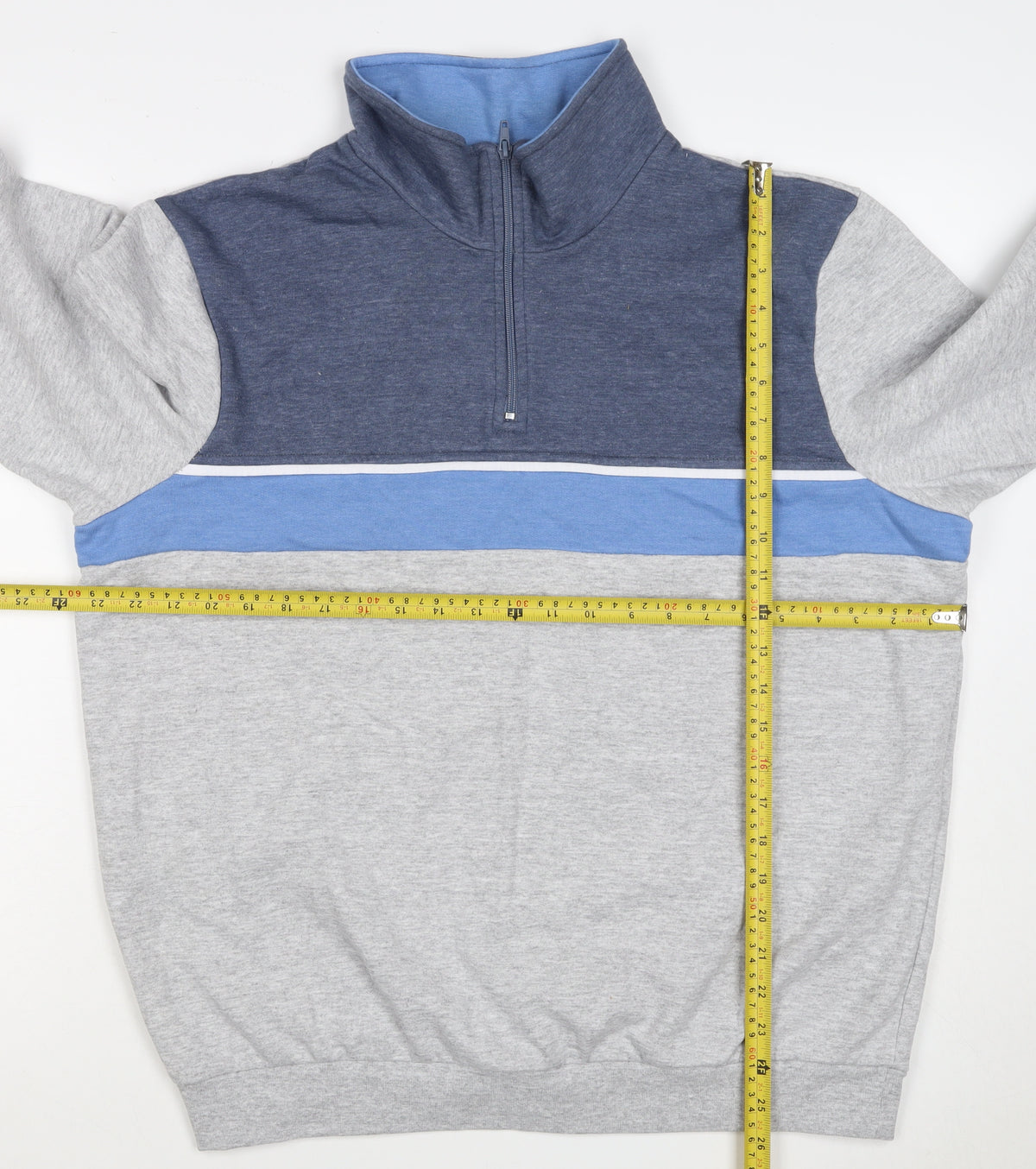 Brand and care label for Damart Men Multicoloured L 1/4 Zip Colour Block Sweatshirt