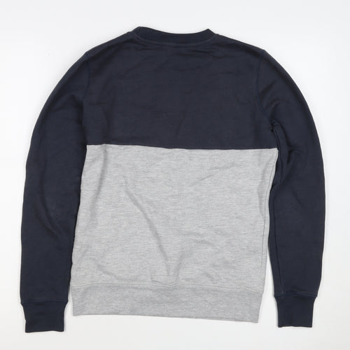 Bench Women’s Grey & Black Colourblock Logo Pullover Sweatshirt UK 10