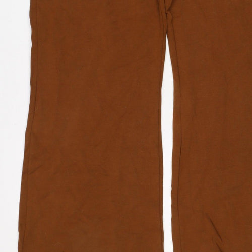 Next Women Brown Size 22 Straight Stretch Trousers with Pockets