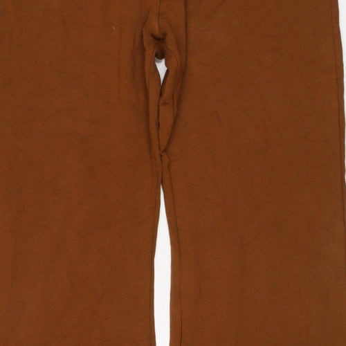 Next Women Brown Size 22 Straight Stretch Trousers with Pockets