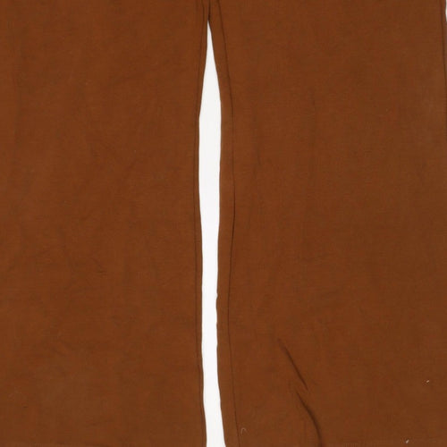 Next Women Brown Size 22 Straight Stretch Trousers with Pockets