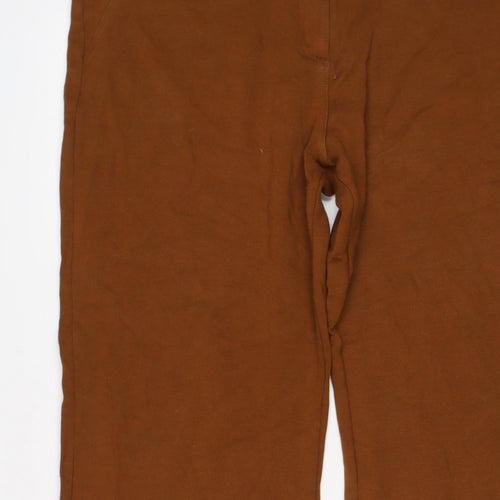 Next Women Brown Size 22 Straight Stretch Trousers with Pockets