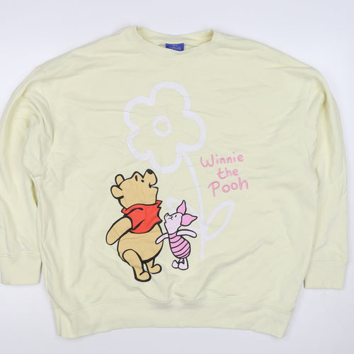 Primark Disney Winnie the Pooh Women Yellow S Pullover Sweatshirt