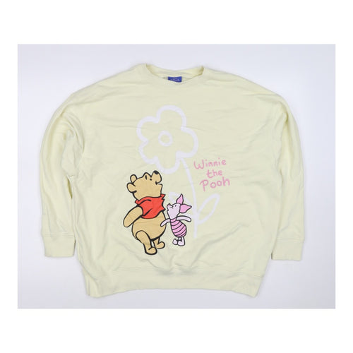 Primark Disney Winnie the Pooh Women Yellow S Pullover Sweatshirt