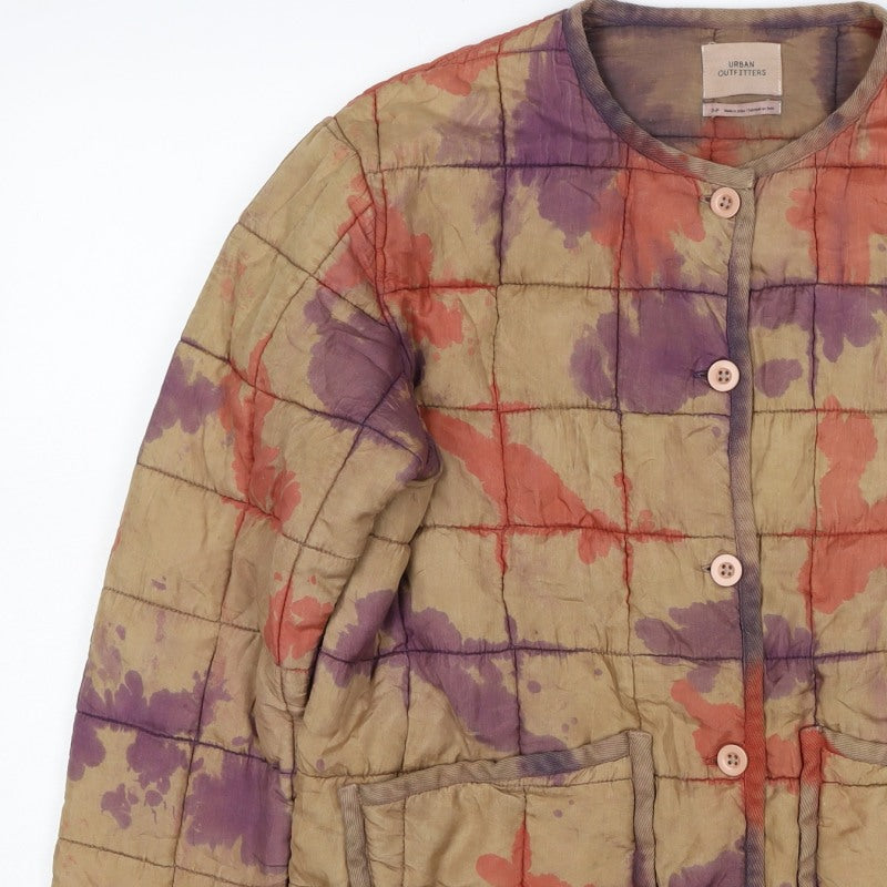 Urban Outfitters Women Multicoloured S Quilted Silk Puffer Jacket