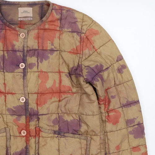 Urban Outfitters Women Multicoloured S Quilted Silk Puffer Jacket