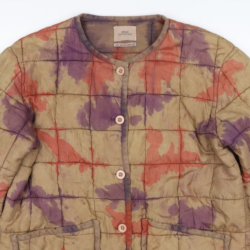 Urban Outfitters Women Multicoloured S Quilted Silk Puffer Jacket