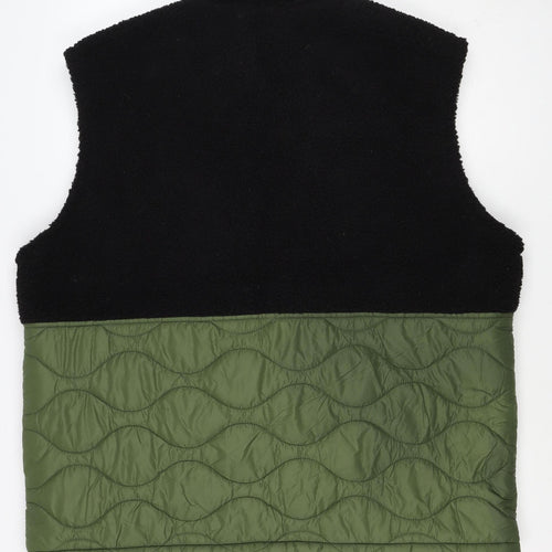 TU Men’s Green Black XL Quilted Fleece Padded Bodywarmer Jacket