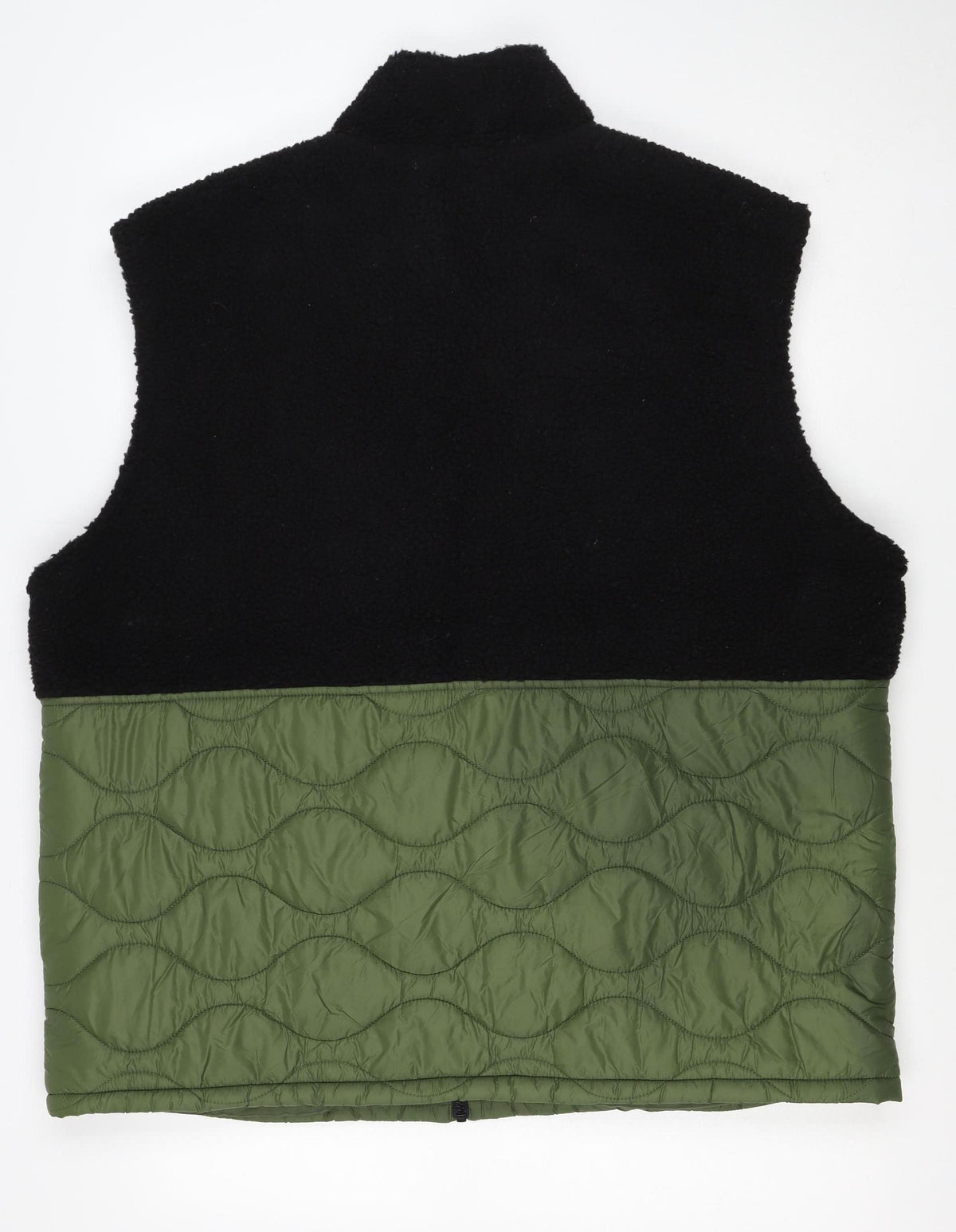 TU Men’s Green Black XL Quilted Fleece Padded Bodywarmer Jacket