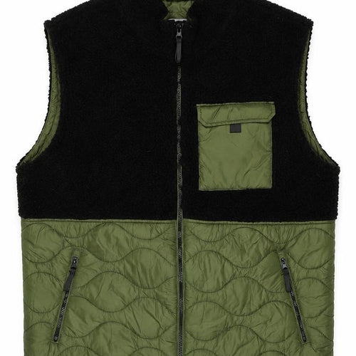 TU Men’s Green Black XL Quilted Fleece Padded Bodywarmer Jacket
