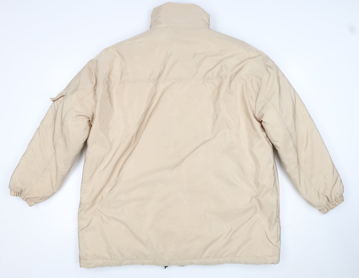 PrettyLittleThing Women's Beige S Puffer Jacket Removable Sleeves