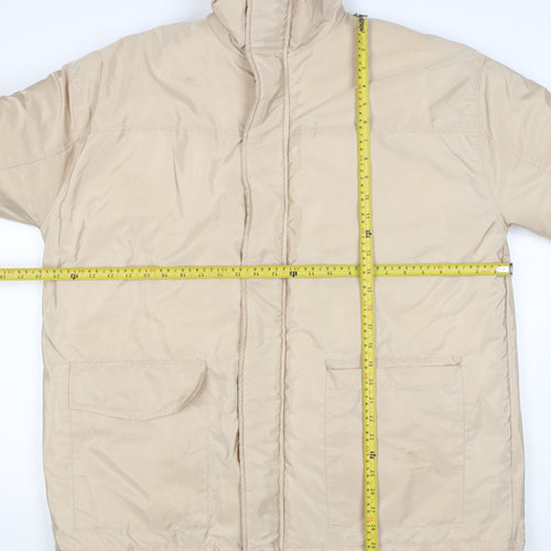 PrettyLittleThing Women's Beige S Puffer Jacket Removable Sleeves