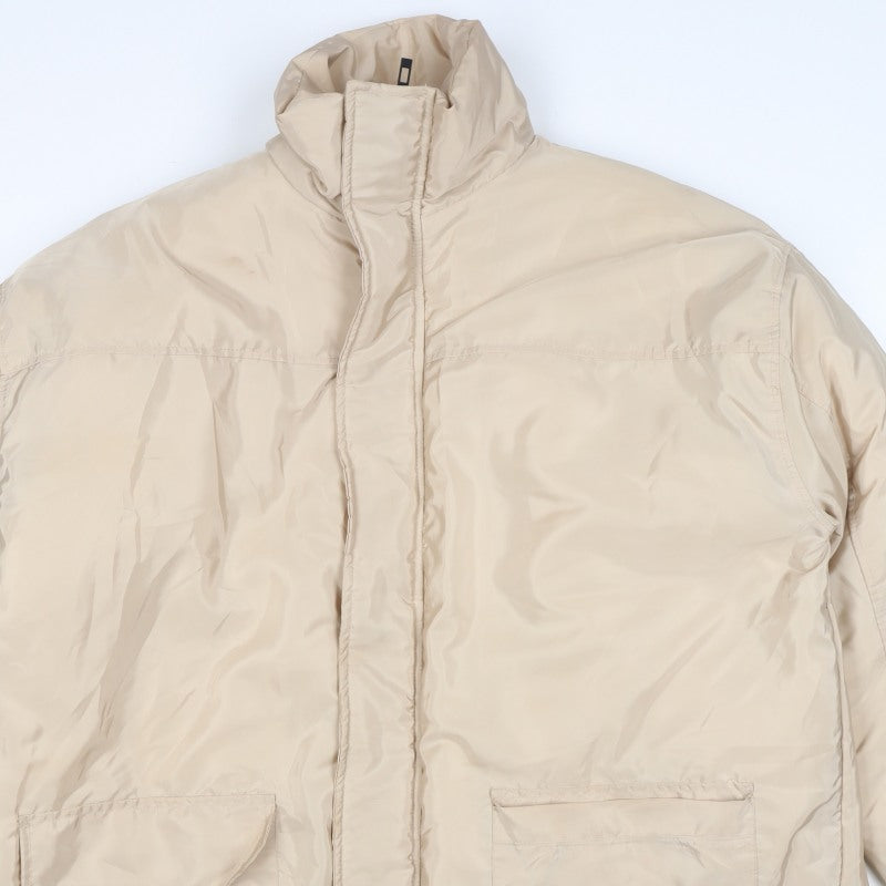 PrettyLittleThing Women's Beige S Puffer Jacket Removable Sleeves