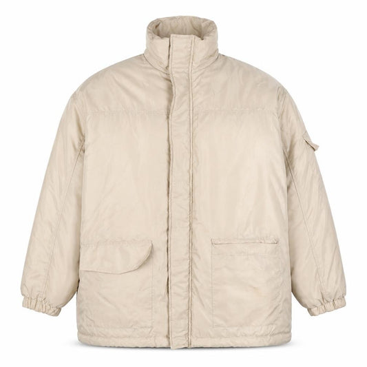 PrettyLittleThing Women's Beige S Puffer Jacket Removable Sleeves