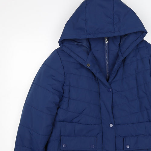 Cotton Traders Women’s Blue Size 16 Hooded Puffer Jacket