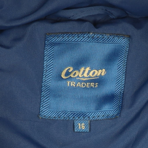 Cotton Traders Women’s Blue Size 16 Hooded Puffer Jacket