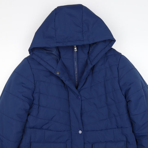 Cotton Traders Women’s Blue Size 16 Hooded Puffer Jacket