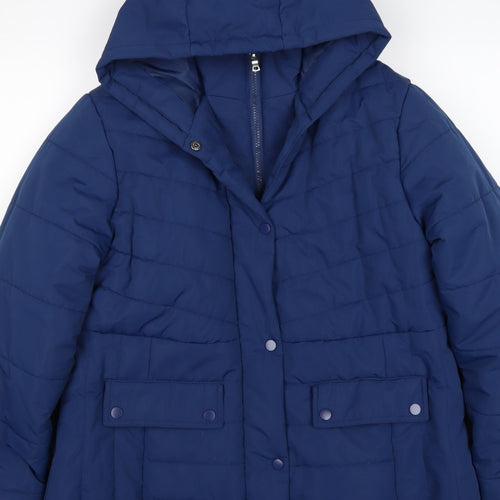 Cotton Traders Women’s Blue Size 16 Hooded Puffer Jacket