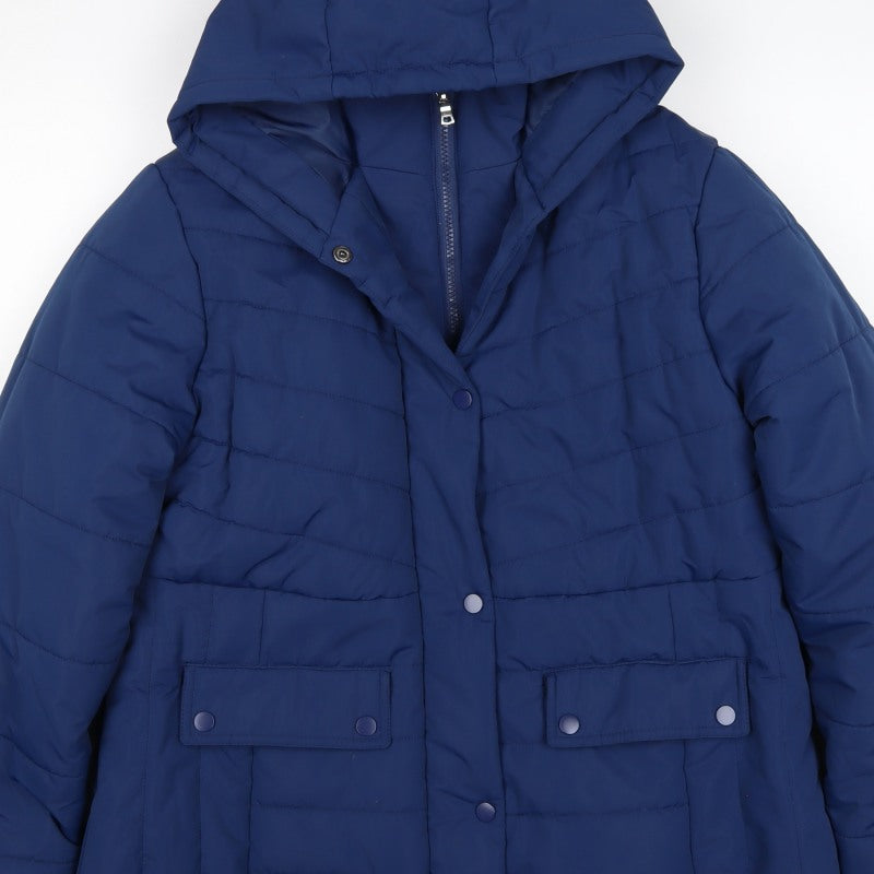 Cotton Traders Women’s Blue Size 16 Hooded Puffer Jacket