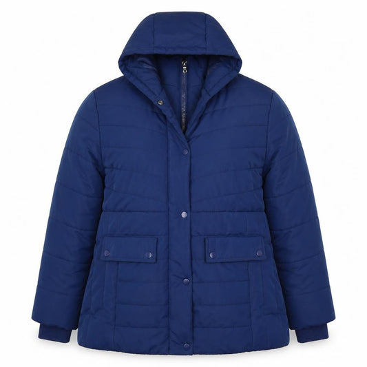 Cotton Traders Women’s Blue Size 16 Hooded Puffer Jacket