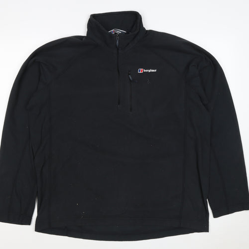 Berghaus Men’s Black XL Fleece Soft Shell 1/4 Zip Outdoor Jacket