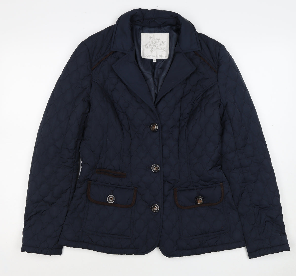 Rocha John Rocha Women’s Blue Size 10 Quilted Padded Jacket
