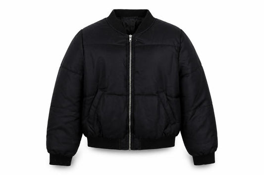 New Look 915 Girls Black Padded Bomber Jacket Age 12-13 Years Zip