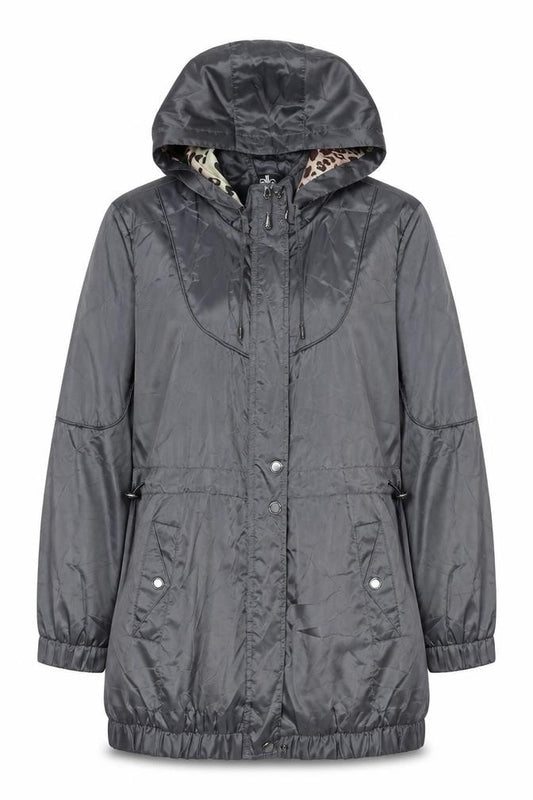 No.1 by OX Women’s Grey Size 16 Long Hooded Parka Coat
