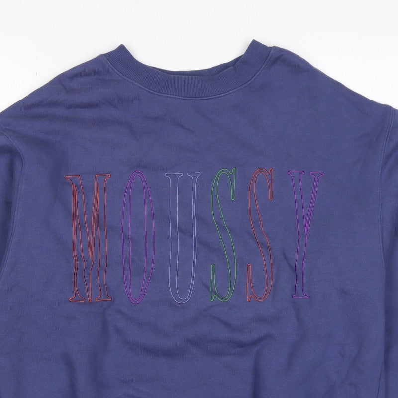 Additional view of Mousy Women’s Blue One Size Pullover Sweatshirt Embroidered Logo