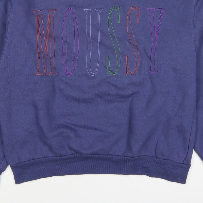 Additional view of Mousy Women’s Blue One Size Pullover Sweatshirt Embroidered Logo
