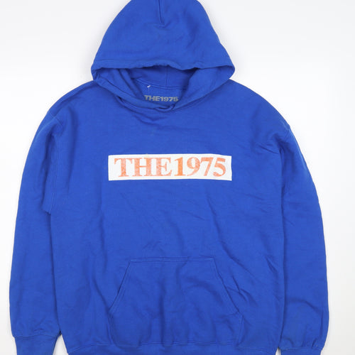 The 1975 Men’s Blue L Pullover Hoodie Music Tour Graphic Pocket