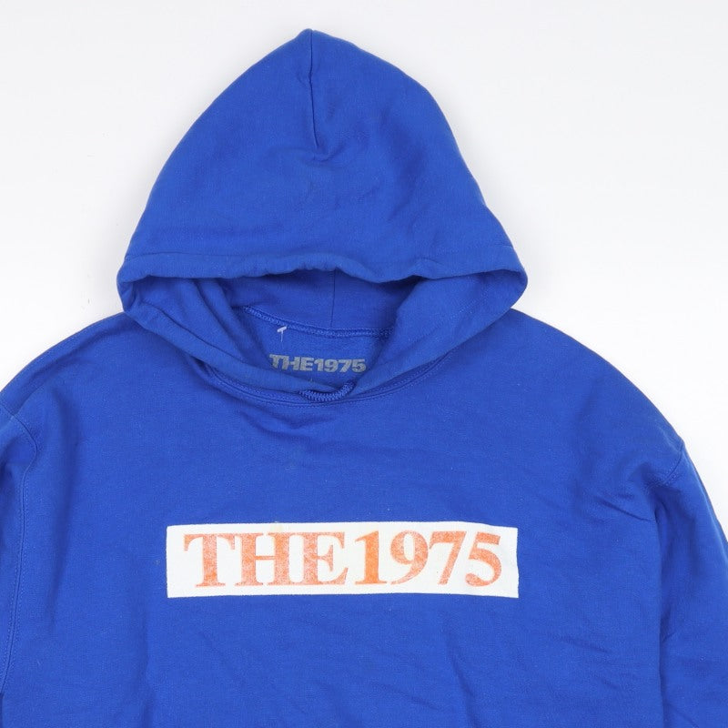 The 1975 Men’s Blue L Pullover Hoodie Music Tour Graphic Pocket