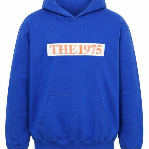 The 1975 Men’s Blue L Pullover Hoodie Music Tour Graphic Pocket