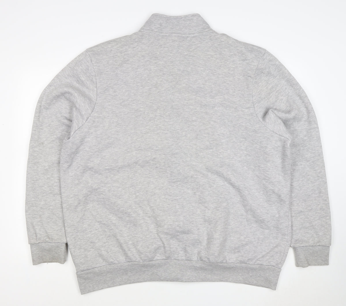 Slazenger Men's Grey 2XL Full Zip High Neck Logo Sweatshirt