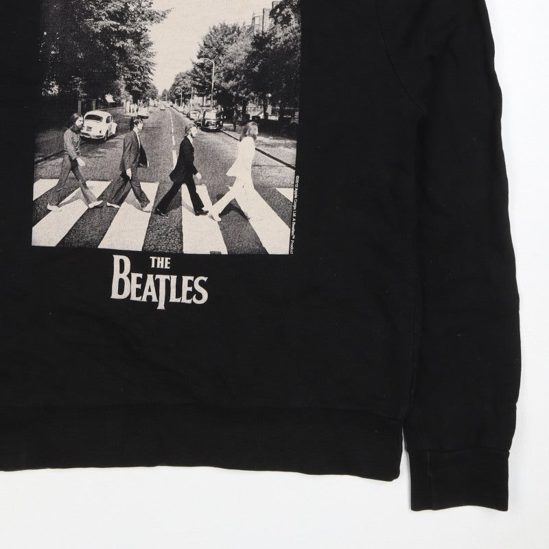 The Beatles Men’s Black L Abbey Road Graphic Print Crew Neck Sweatshirt