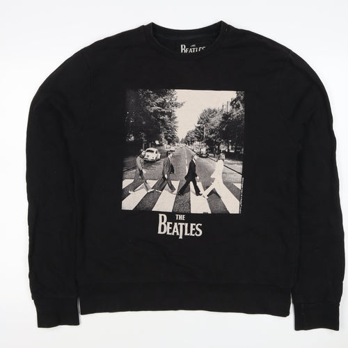 The Beatles Men’s Black L Abbey Road Graphic Print Crew Neck Sweatshirt