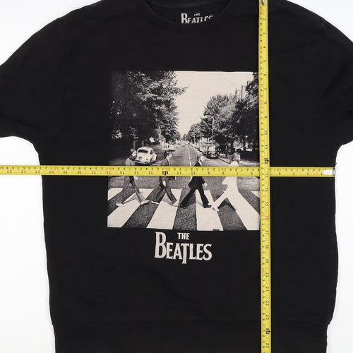 The Beatles Men’s Black L Abbey Road Graphic Print Crew Neck Sweatshirt