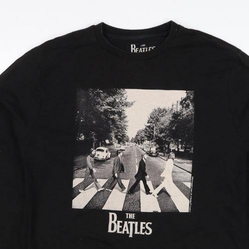 The Beatles Men’s Black L Abbey Road Graphic Print Crew Neck Sweatshirt