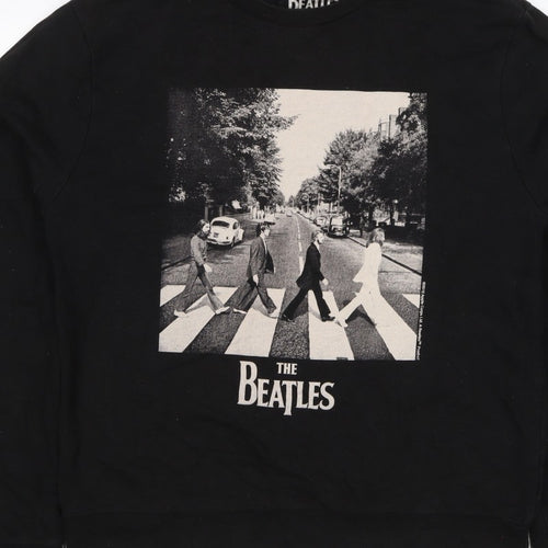 The Beatles Men’s Black L Abbey Road Graphic Print Crew Neck Sweatshirt