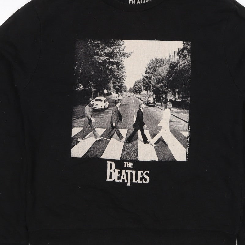 The Beatles Men’s Black L Abbey Road Graphic Print Crew Neck Sweatshirt