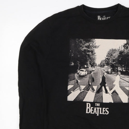The Beatles Men’s Black L Abbey Road Graphic Print Crew Neck Sweatshirt